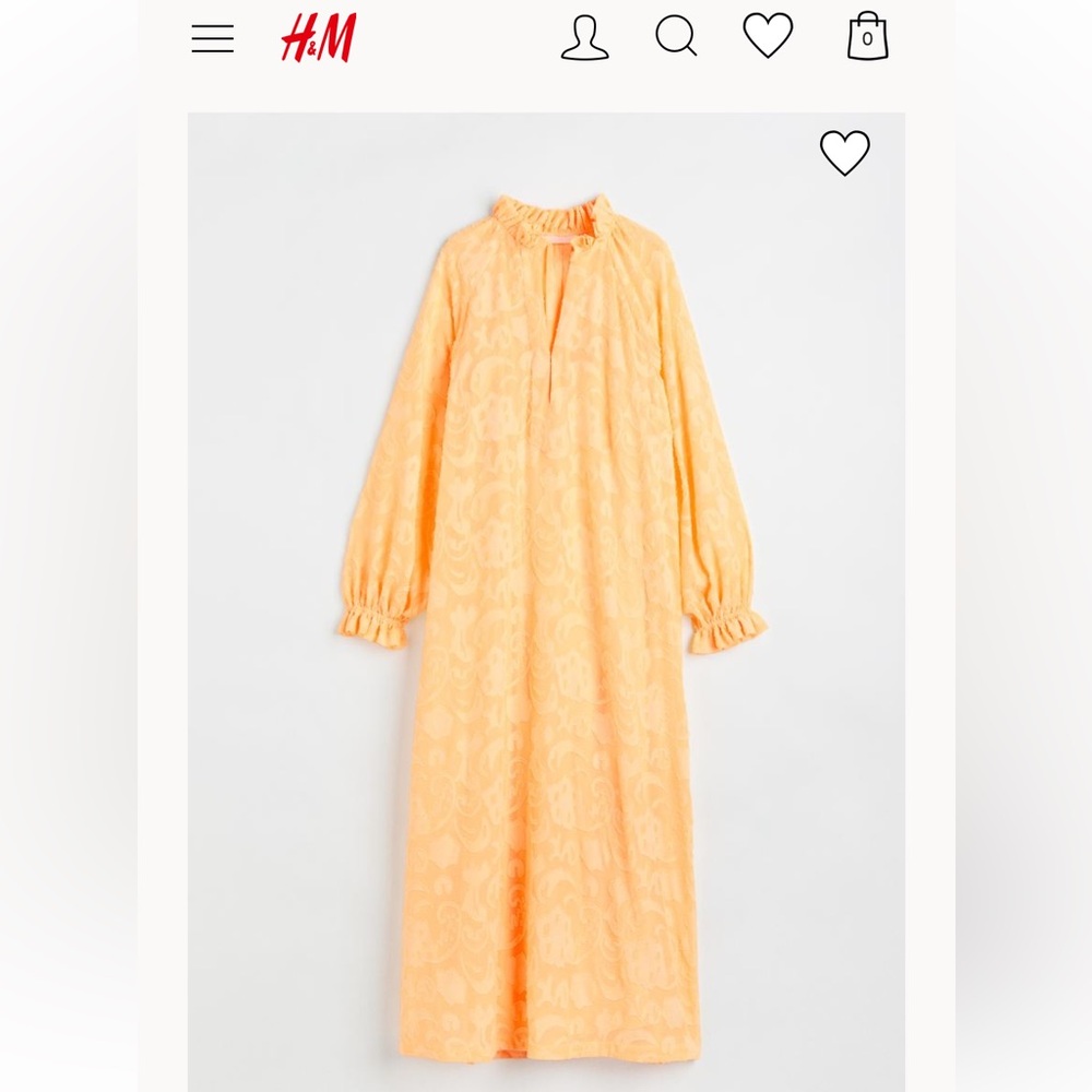 H&M bright orange maxi dress